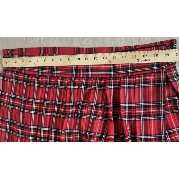 MICRO MINI Cheeky Skirt Tartan Plaid Pleated Fall Plus Sz 2 2X 40 In Waist - Picture 4 of 8